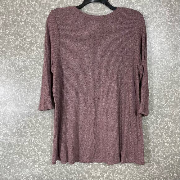 Lane Bryant Women's Plus Size Pink & Black Marled Tunic Sweater - Size 14/16W - Picture 6 of 6